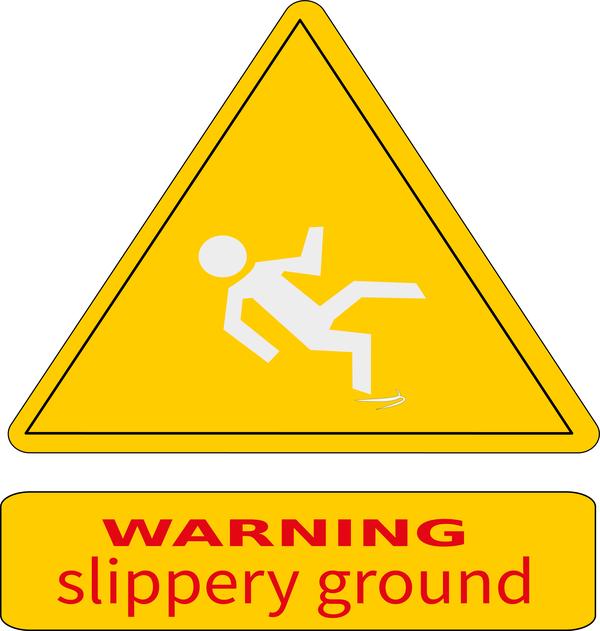 Warnıng Slippery Ground
